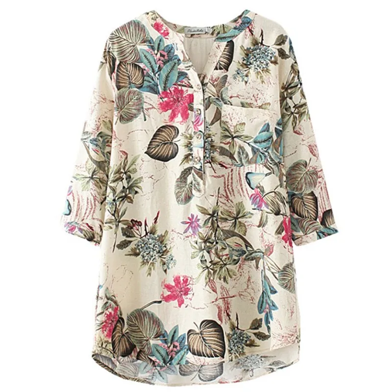 National Style Women Autumn 2022 New Vintage Shirts Cotton Linen Thin Comfortably Soft V-Neck Loose Print 3/4 Sleeve Tops
National Style Women Autumn 2022 New Vintage Shirts Cotton Linen Thin Comfortably Soft V-Neck Loose Print 3/4 Sleeve Tops