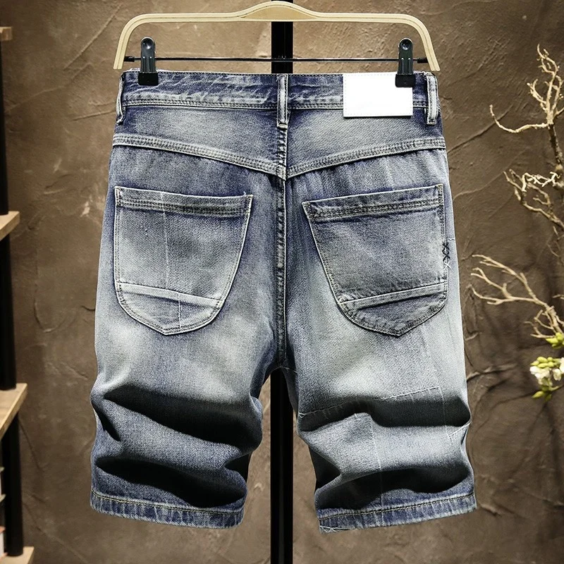 Denim Hole Short Men 2022 Summer New Fashion Vintage Straight Slim Pockets Streetwear Male Biker Knee Length Shorts Korean Style
Denim Hole Short Men 2022 Summer New Fashion Vintage Straight Slim Pockets Streetwear Male Biker Knee Length Shorts Korean Style