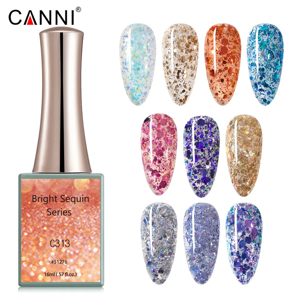 Canni New 16ml UV Nail Gel Polish Bright Sequin Series C311-C320 Glitter Salon NailArt Manicure Varnish Enamel Lacquer
Canni New 16ml UV Nail Gel Polish Bright Sequin Series C311-C320 Glitter Salon NailArt Manicure Varnish Enamel Lacquer