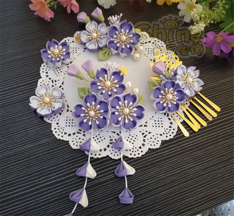 Japanese Style Hairpin Kimono Purple Cherry Blossom Headdress Lokita Tassel Side Clip Hair Accessories H
Japanese Style Hairpin Kimono Purple Cherry Blossom Headdress Lokita Tassel Side Clip Hair Accessories H