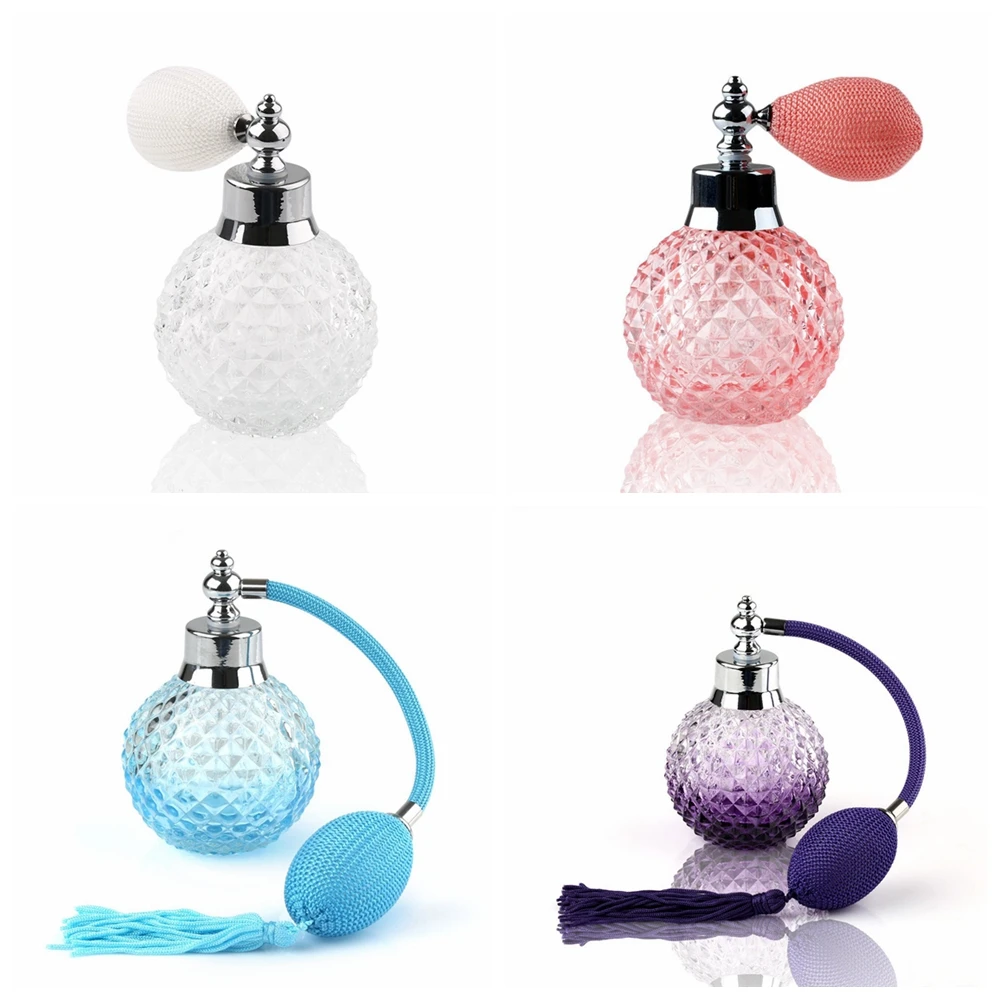 Vintage Crystal Perfume Bottle 100ml Spray Atomizer Glass Bottle with Air Bulb Classic Sprayer Empty Bottle Tassel Fine Mist
Vintage Crystal Perfume Bottle 100ml Spray Atomizer Glass Bottle with Air Bulb Classic Sprayer Empty Bottle Tassel Fine Mist