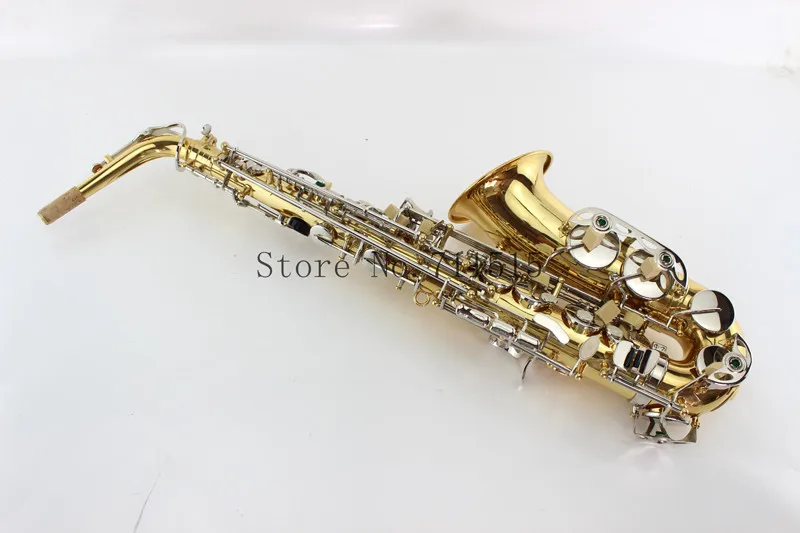 High Quality Eb Alto Saxophone Gold Body and Silver Key Alto Sax Professional Instruments with Mouthpiece, Case Gloves
High Quality Eb Alto Saxophone Gold Body and Silver Key Alto Sax Professional Instruments with Mouthpiece, Case Gloves