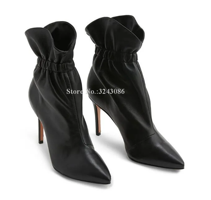 Fashion Design Lady Leather Ankle Boots Women New Pointed Toe Stiletto Heel Elastic Short Boots Large Size Party Shoes Dropship
Fashion Design Lady Leather Ankle Boots Women New Pointed Toe Stiletto Heel Elastic Short Boots Large Size Party Shoes Dropship