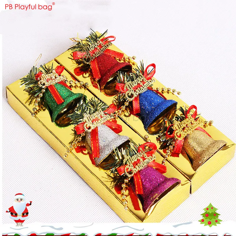 Playful bag 6pcs/pack New Year Jingling Bell Color dusting Christmas Bell Novelty decorative toys Christmas Tree ornaments AA54
Playful bag 6pcs/pack New Year Jingling Bell Color dusting Christmas Bell Novelty decorative toys Christmas Tree ornaments AA54