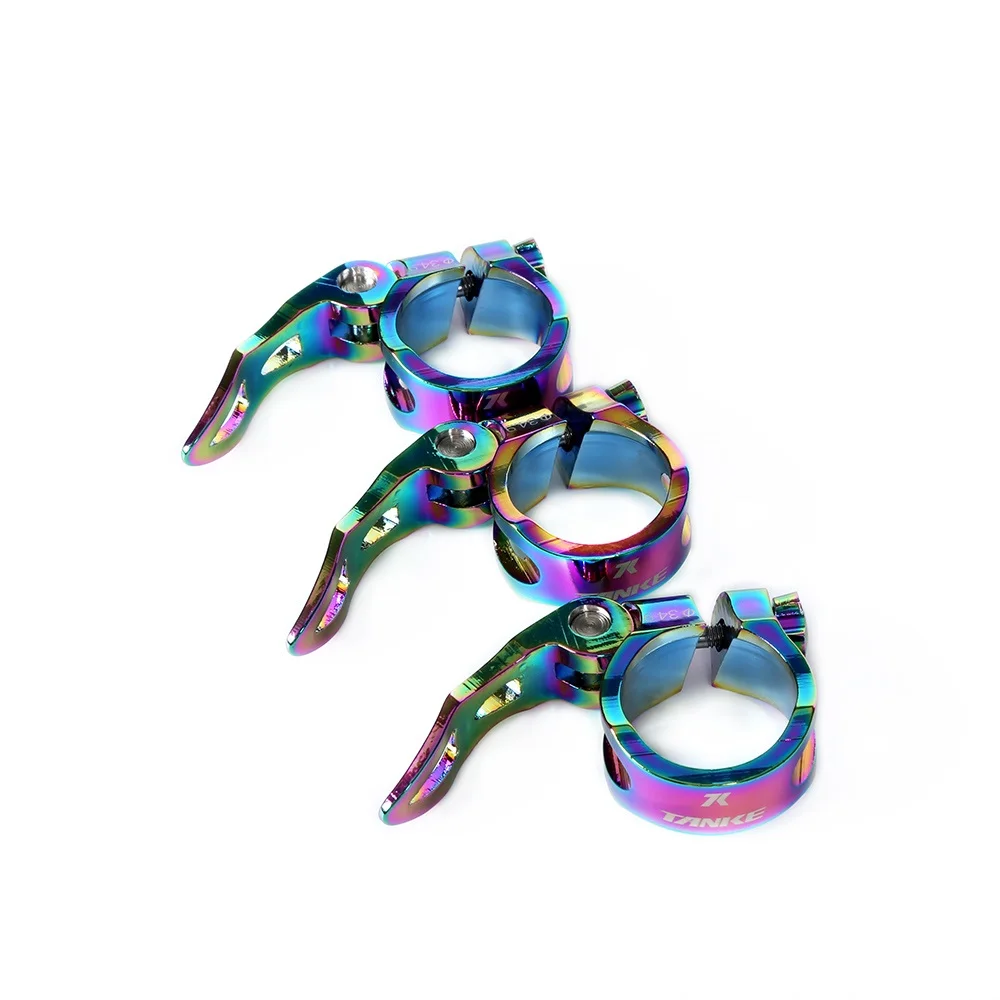 Colorful Bicycle Seat Post Clamp 31.8mm 34.9mm Quick Release MTB Mountain Road Bike Bicycle Seatpost Clamp Rainbow Bike Clip
Colorful Bicycle Seat Post Clamp 31.8mm 34.9mm Quick Release MTB Mountain Road Bike Bicycle Seatpost Clamp Rainbow Bike Clip