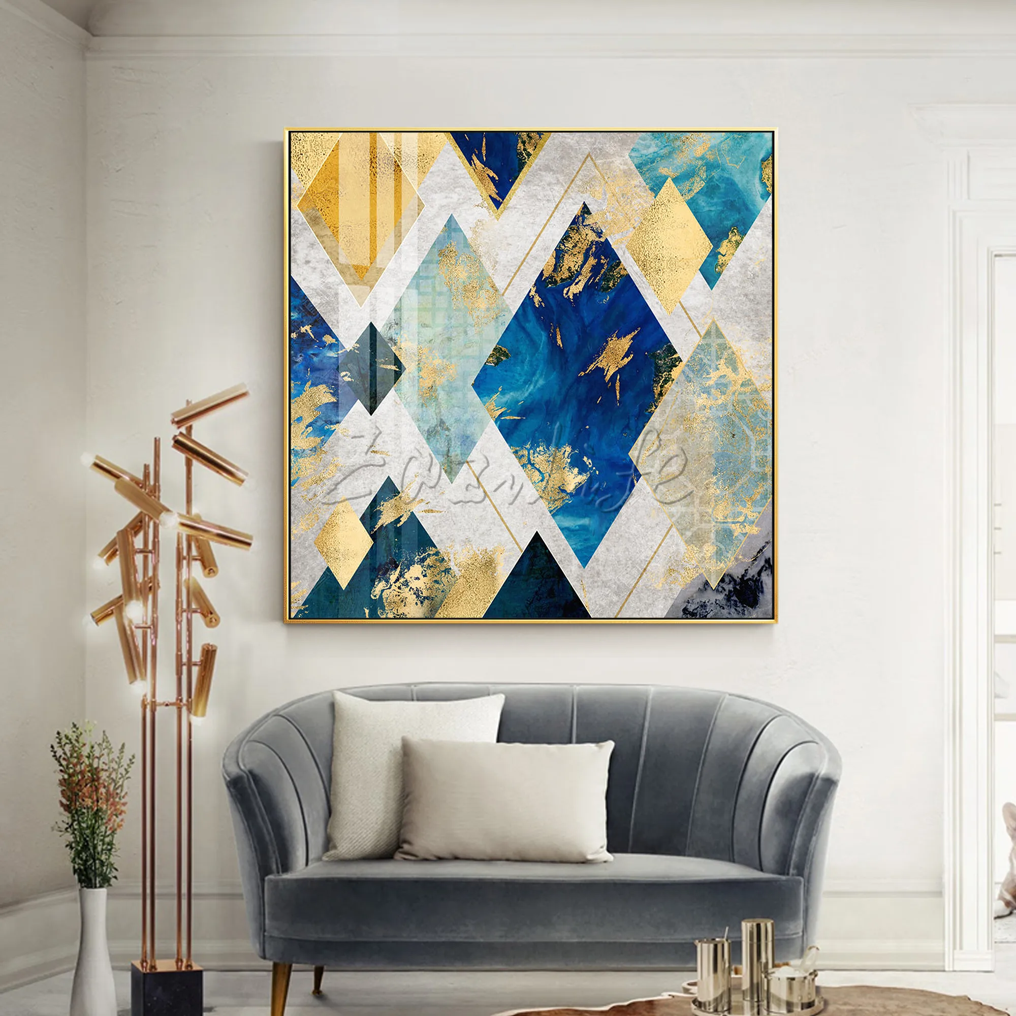Modern Canvas abstract hand painted gold blue oil painting home decoration Wall Art Pictures for living room poster
Modern Canvas abstract hand painted gold blue oil painting home decoration Wall Art Pictures for living room poster