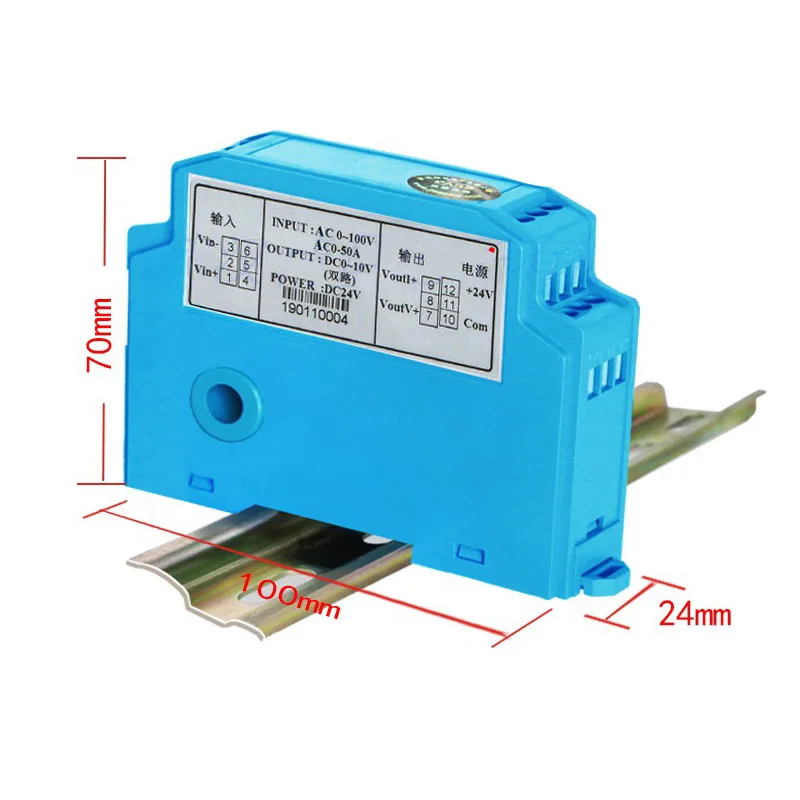 AC0-50A 500V Perforation AC ampere hall sensor and voltage sensor 0-10V out Din current voltage transmitter A V signal sensor
AC0-50A 500V Perforation AC ampere hall sensor and voltage sensor 0-10V out Din current voltage transmitter A V signal sensor