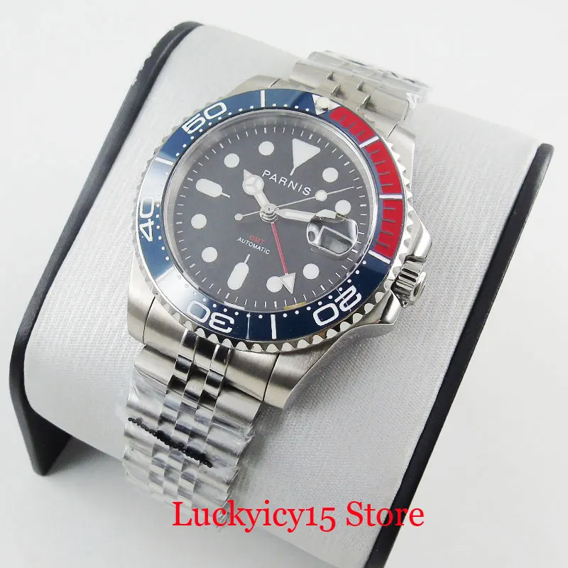 2019 New Arrival PARNIS Mechanical Men Watch Sapphire Glass Date Function 40mm GMT Watch Ceramic Bezel
2019 New Arrival PARNIS Mechanical Men Watch Sapphire Glass Date Function 40mm GMT Watch Ceramic Bezel