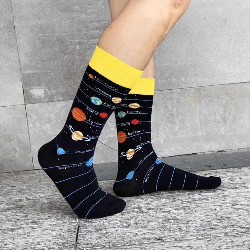 Men's fashion high-quality combed cotton socks funny astronaut planet spaceship rocket alien pattern socks happy men gift socks
Men's fashion high-quality combed cotton socks funny astronaut planet spaceship rocket alien pattern socks happy men gift socks