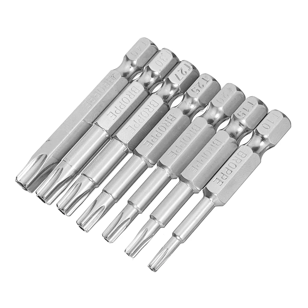 Broppe 7pcs/set star bit magnet driver bit screwdriver 1/4" hex handle 5 pointed star hole hand tool
Broppe 7pcs/set star bit magnet driver bit screwdriver 1/4" hex handle 5 pointed star hole hand tool