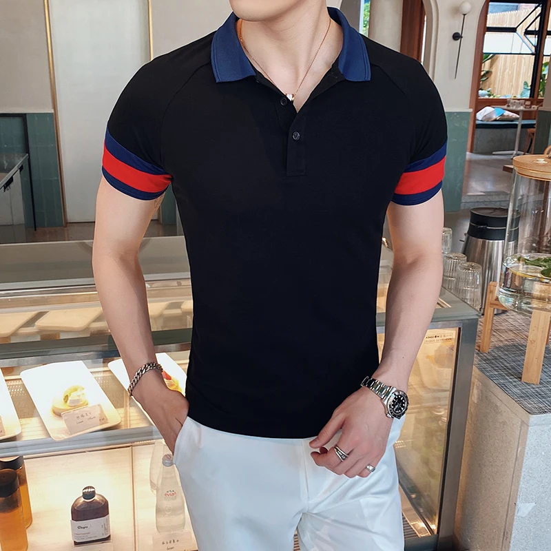 Shirt Contrasting Polo Men Summer 2020 Short Sleeve Slim Cotton Polo Tops Streetwear Casual Business Breathable Male Clothing
Shirt Contrasting Polo Men Summer 2020 Short Sleeve Slim Cotton Polo Tops Streetwear Casual Business Breathable Male Clothing