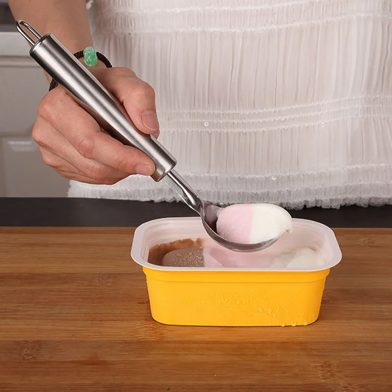 1 pcs Ice Cream Scoop Stainless Steel Fruit scoop Comfortable Handle Kitchen tools
1 pcs Ice Cream Scoop Stainless Steel Fruit scoop Comfortable Handle Kitchen tools