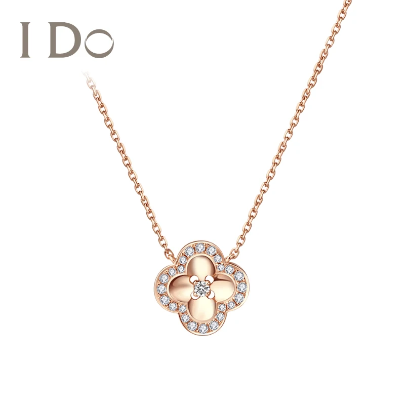 Женское ожерелье из розового золота 18 карат I Do Clover с подвеской в форме цветка
Женское ожерелье из розового золота 18 карат I Do Clover с подвеской в форме цветка