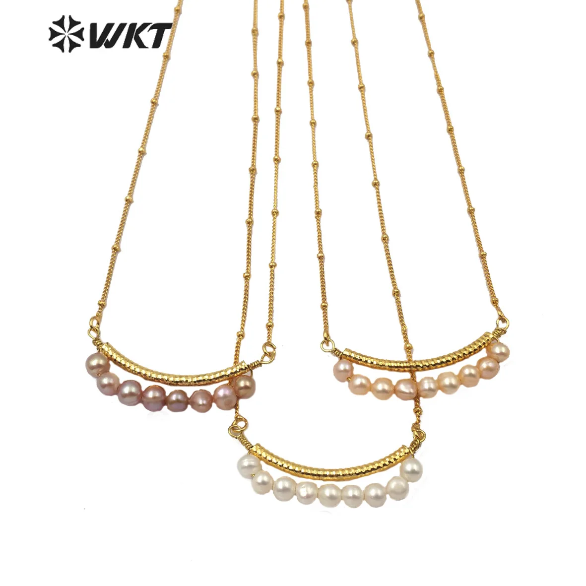 WT-JN102 WKT Natural Freshwater Pearl Necklace Gold Electroplated With 18 Inch Women Fashion Jewelry Gift For Women
WT-JN102 WKT Natural Freshwater Pearl Necklace Gold Electroplated With 18 Inch Women Fashion Jewelry Gift For Women