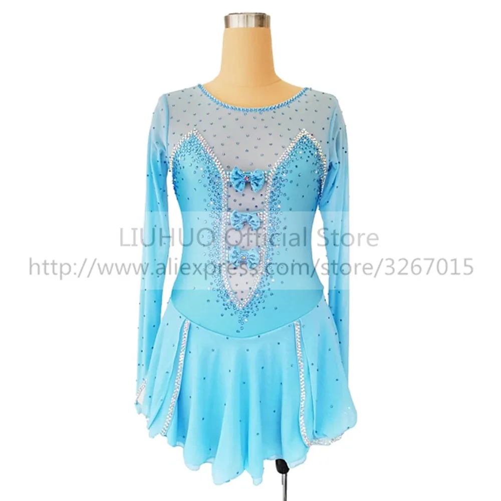 LIUHUO Women's Girls' Adult Kid Performance Long Sleeve Rhythmic Gymnastics Competition Leotard Ice Figure Skating Dress Blue
LIUHUO Women's Girls' Adult Kid Performance Long Sleeve Rhythmic Gymnastics Competition Leotard Ice Figure Skating Dress Blue