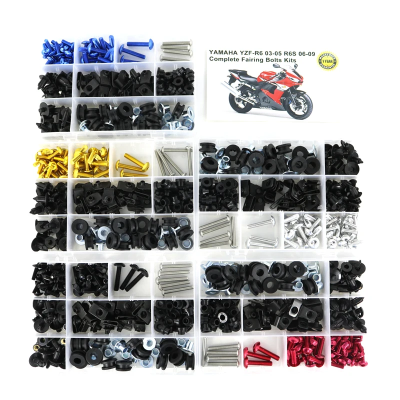 Fit For Yamaha YZF-R6 YZF R6 2003 2004 2005 YZF R6S 2006 2007 2008 2009 Motorcycle Complete Full Fairing Bolts Kit Fairing Clips
Fit For Yamaha YZF-R6 YZF R6 2003 2004 2005 YZF R6S 2006 2007 2008 2009 Motorcycle Complete Full Fairing Bolts Kit Fairing Clips