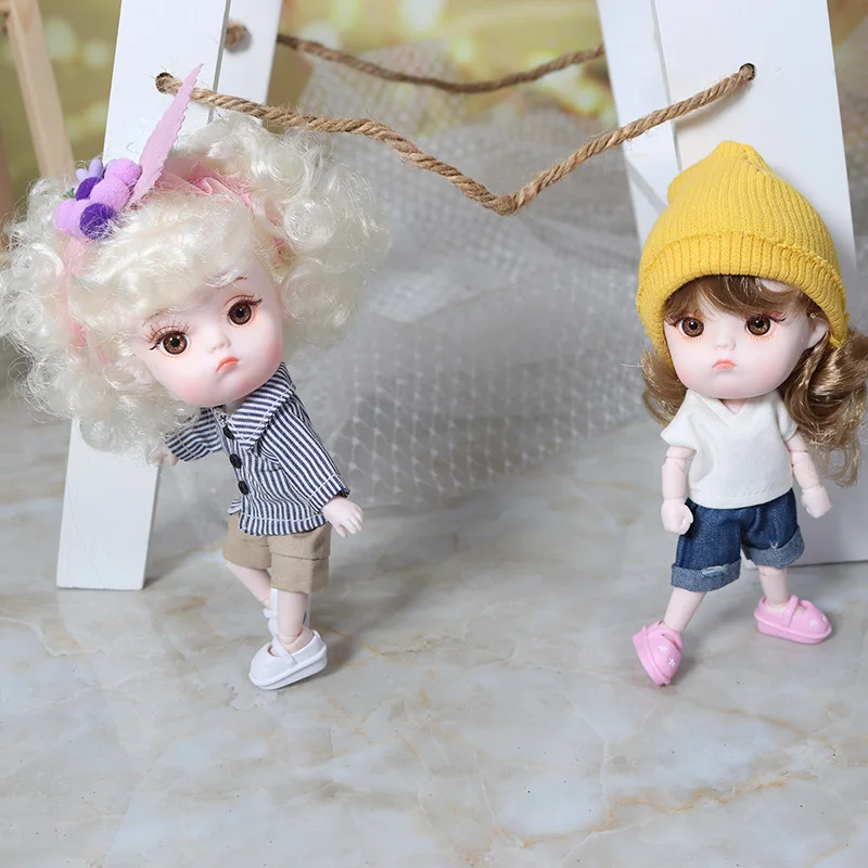 Middie Blythe Doll Casual Striped Shirt & Shorts Set 2 Middie Blythe Doll Casual Striped Shirt & Shorts Set 2