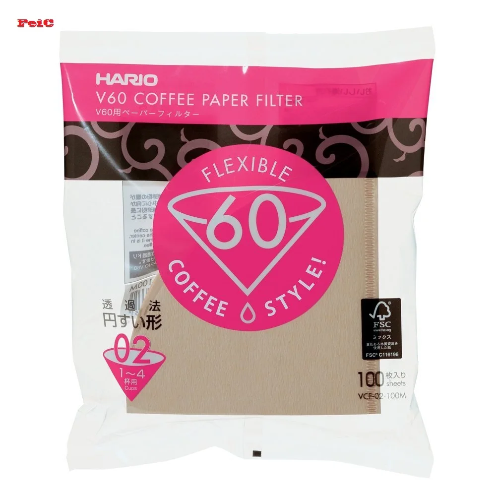 FeiC 02 100-Count Coffee Natural Paper Filters No bleach for 4 cups for Barista VCF-02-100M
FeiC 02 100-Count Coffee Natural Paper Filters No bleach for 4 cups for Barista VCF-02-100M