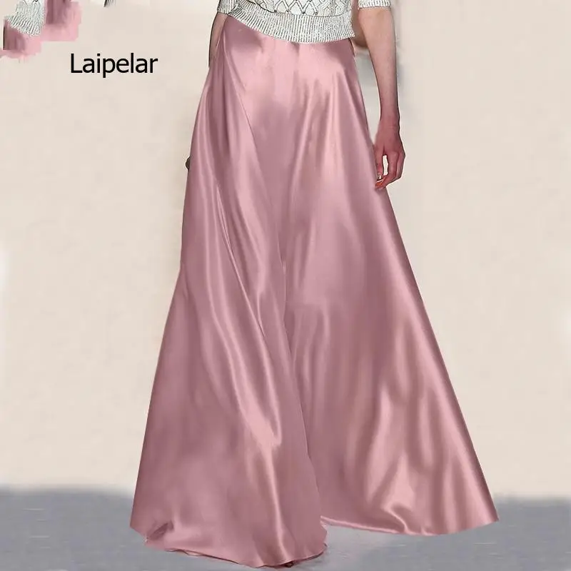 Elegant Summer OL Work Satin Skirts Women Vintage Elastic Waist Maxi Skirt Casual Faldas Saia Party Loose Jupe Robe
Elegant Summer OL Work Satin Skirts Women Vintage Elastic Waist Maxi Skirt Casual Faldas Saia Party Loose Jupe Robe