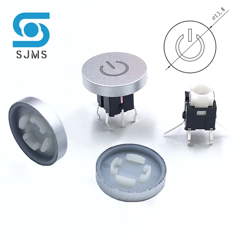 5Pcs 6x6x9.5mm DIP-6P + Hat 13.8mm Micro Push Button Tactile Momentary With LED Power symbol Switch Tact Indication Button mode
5Pcs 6x6x9.5mm DIP-6P + Hat 13.8mm Micro Push Button Tactile Momentary With LED Power symbol Switch Tact Indication Button mode