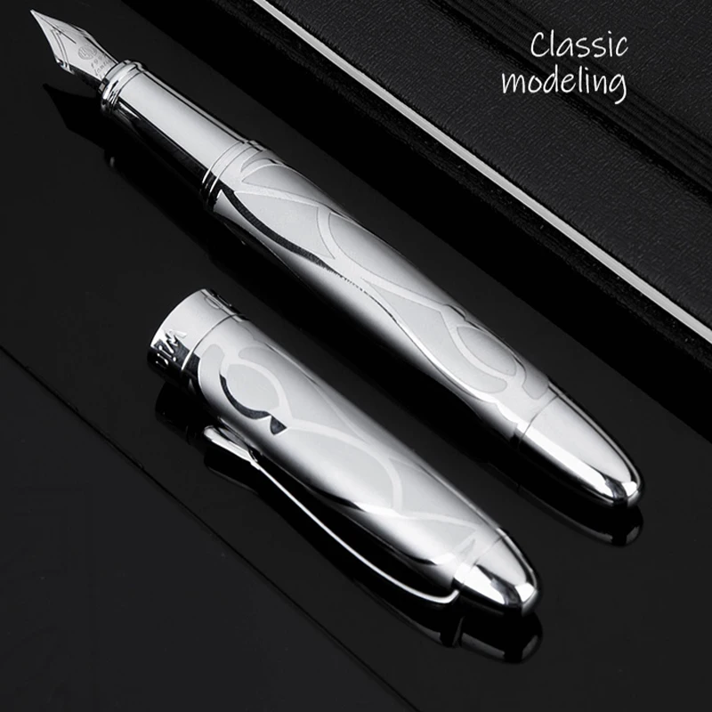 5Pcs Hongdian 5010 Luxury Memorial Metal Stainless Steel Silver Fountain Pen EF/F Nib Excellent Business Gift Ink Pen
5Pcs Hongdian 5010 Luxury Memorial Metal Stainless Steel Silver Fountain Pen EF/F Nib Excellent Business Gift Ink Pen