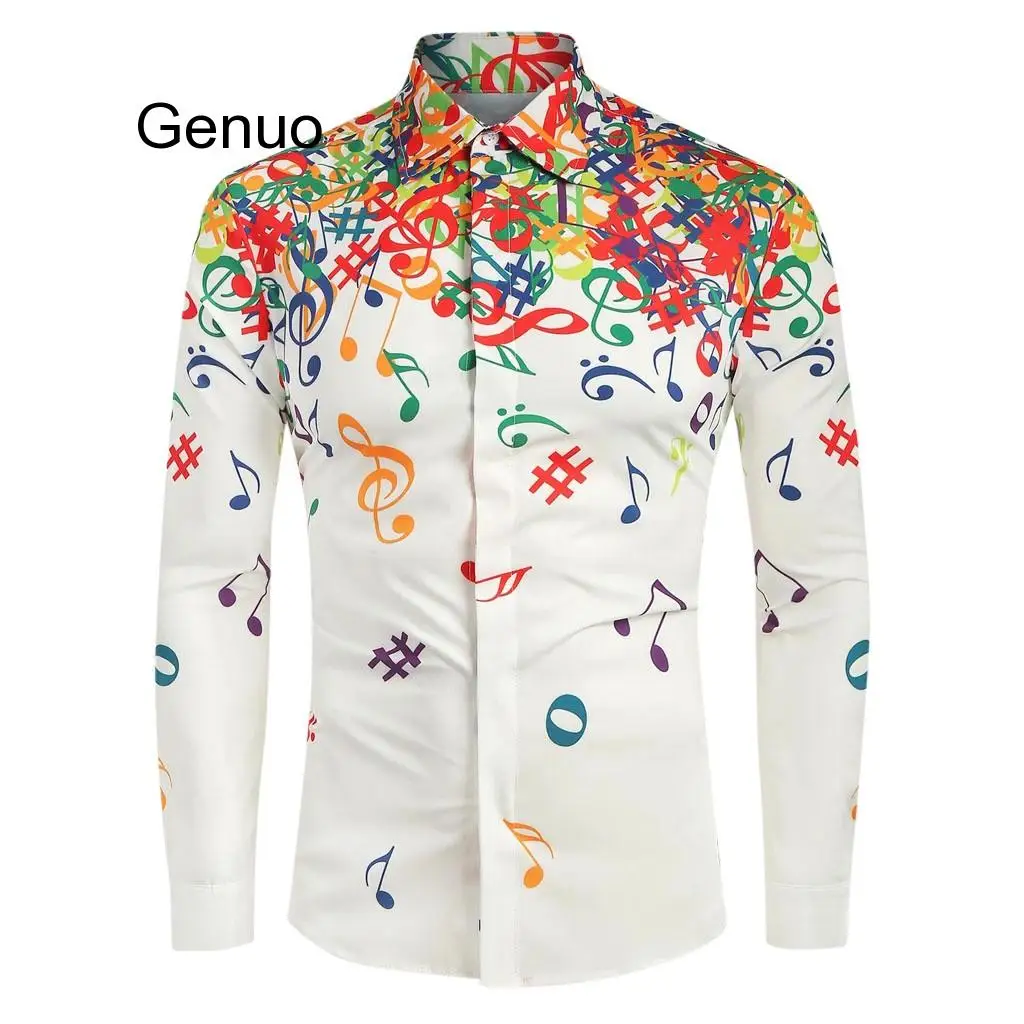 Camisa De Los Hombres новинка блузка Для мужчин Повседневное музыкальная нота узор Повседневное одежда с длинным рукавом художественная рубашка Топ
Camisa De Los Hombres новинка блузка Для мужчин Повседневное музыкальная нота узор Повседневное одежда с длинным рукавом художественная рубашка Топ