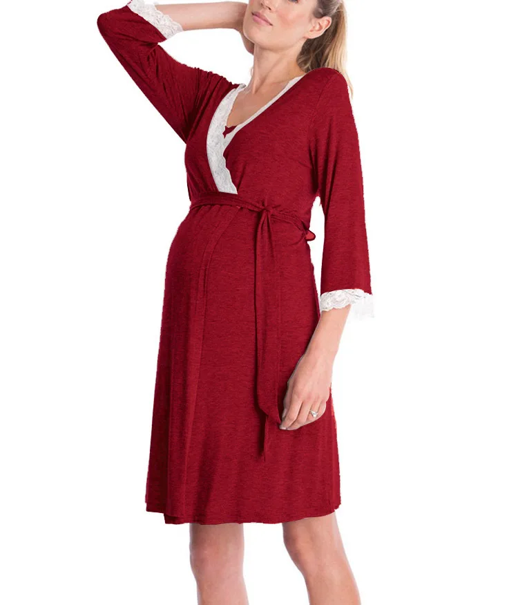 Fashion Womens Mother Lace Pregnants Pajamas Short Sleeve Nursing Pregnant Pajamas Solid Color Dress Cozy
Fashion Womens Mother Lace Pregnants Pajamas Short Sleeve Nursing Pregnant Pajamas Solid Color Dress Cozy