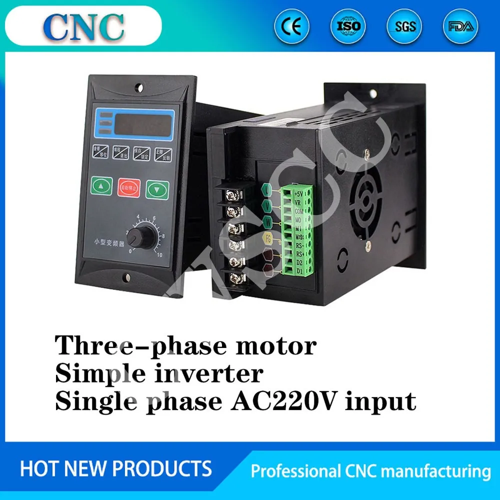 Small simple frequency converter three-phase motor frequency converter single-phase 220V to 380v low-power frequency converter
Small simple frequency converter three-phase motor frequency converter single-phase 220V to 380v low-power frequency converter