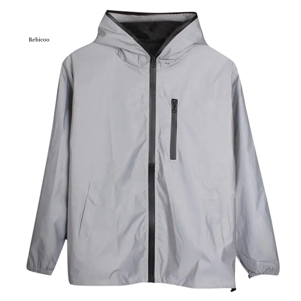 Long Sleeved Reflective Jacket Men / Women Harajuku Windbreaker Jackets Hooded Hip-Hop Streetwear Night Shiny Zipper Coats
Long Sleeved Reflective Jacket Men / Women Harajuku Windbreaker Jackets Hooded Hip-Hop Streetwear Night Shiny Zipper Coats