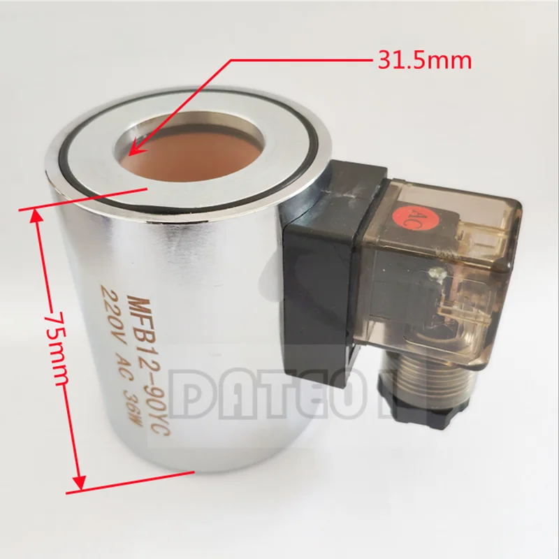 Hydraulic Solenoid Valve Coil MFB12-90YC 220V MFZ12-90YC 24v Inner Hole 31.5mm Length 75mm
Hydraulic Solenoid Valve Coil MFB12-90YC 220V MFZ12-90YC 24v Inner Hole 31.5mm Length 75mm