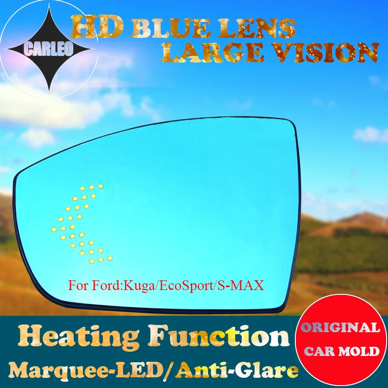 1 Pair Car Side View Mirror Lens for Ford Kuga Ecosport S-MAX Blue Glass HD Large view With Heating Blind Spot Warn Marquee LED
1 Pair Car Side View Mirror Lens for Ford Kuga Ecosport S-MAX Blue Glass HD Large view With Heating Blind Spot Warn Marquee LED