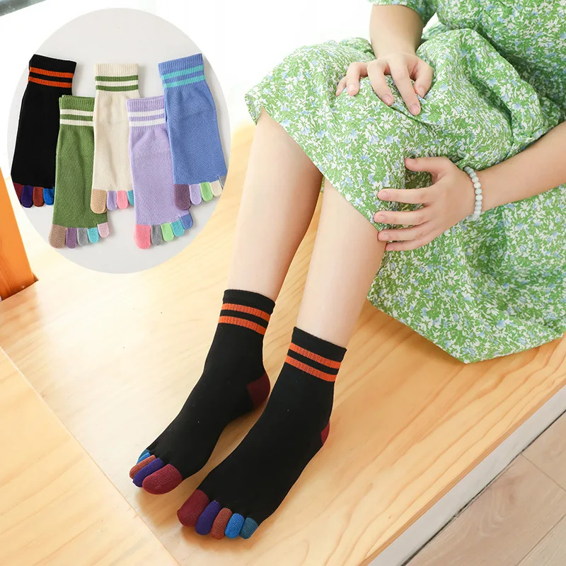 Autumn Winter Women's Middle Tube Five Finger Socks 5 Toe Socks College Style Comfortable Cotton Sweat Ladies Socks Pack
Autumn Winter Women's Middle Tube Five Finger Socks 5 Toe Socks College Style Comfortable Cotton Sweat Ladies Socks Pack