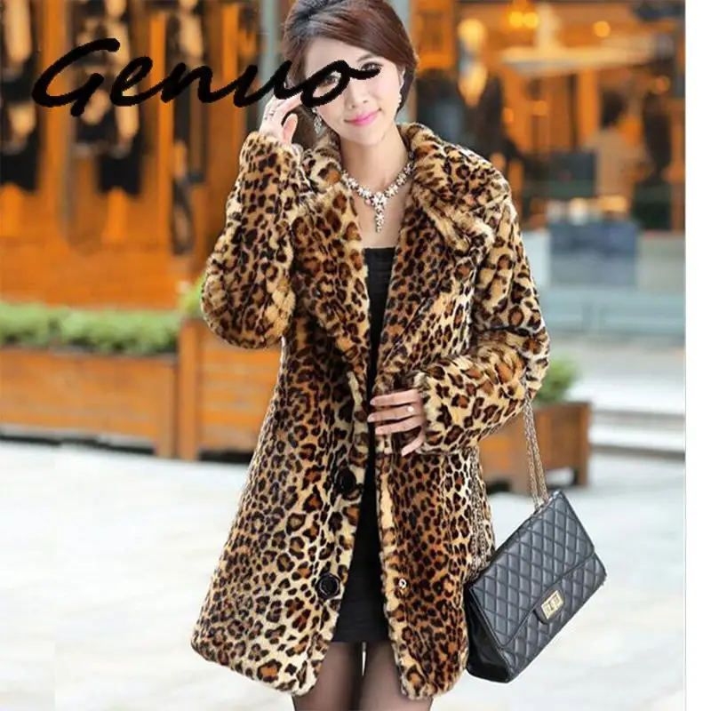 genuo New Winter Women Faux Fur Coat Thick Warm Leopard Coats and Jackets Female Fur Parka manteau femme hiver
genuo New Winter Women Faux Fur Coat Thick Warm Leopard Coats and Jackets Female Fur Parka manteau femme hiver