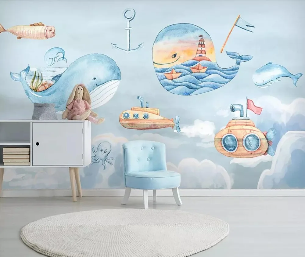 Bacal custom 3D wallpaper mural sky white clouds whale background wall children room background wall decoration wallpaper
Bacal custom 3D wallpaper mural sky white clouds whale background wall children room background wall decoration wallpaper