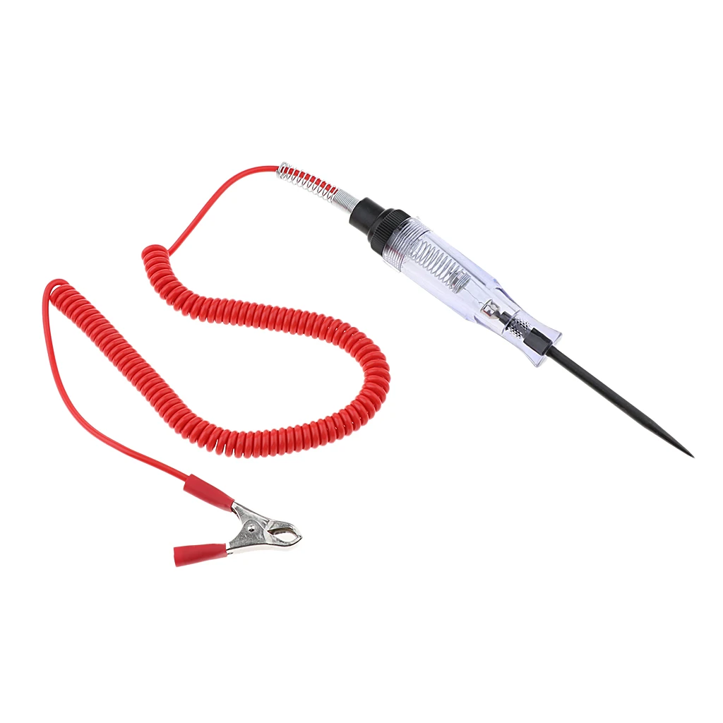 Automotive Voltage Tester, DC 6V 12 V 24 V Circuit with Extended Spring Cable and Sharp Probe,Indicator Light for Car/Vehicles
Automotive Voltage Tester, DC 6V 12 V 24 V Circuit with Extended Spring Cable and Sharp Probe,Indicator Light for Car/Vehicles