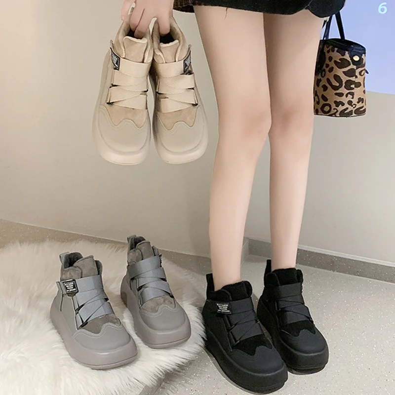 Women's Warm Sports Shoes, Casual Bread High and Low to Help Women's Running Shoes Velcro Bread All-Match Round Toe
Women's Warm Sports Shoes, Casual Bread High and Low to Help Women's Running Shoes Velcro Bread All-Match Round Toe