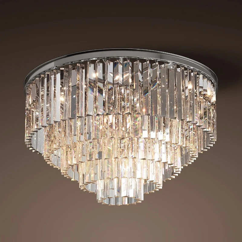 Modern Vintage Chandelier Crystal Flush Ceiling Mounted Light for Home Hotel Decoration
Modern Vintage Chandelier Crystal Flush Ceiling Mounted Light for Home Hotel Decoration