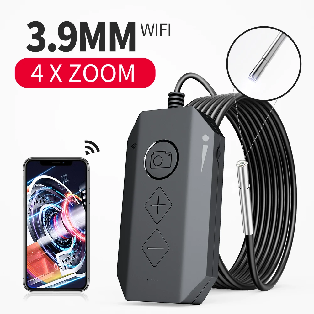 Newest 3.9mm Wireless Endoscope 1080P Waterproof WiFi Borescope with Adjustable LED Snake Inspection Camera for iPhone Android
Newest 3.9mm Wireless Endoscope 1080P Waterproof WiFi Borescope with Adjustable LED Snake Inspection Camera for iPhone Android