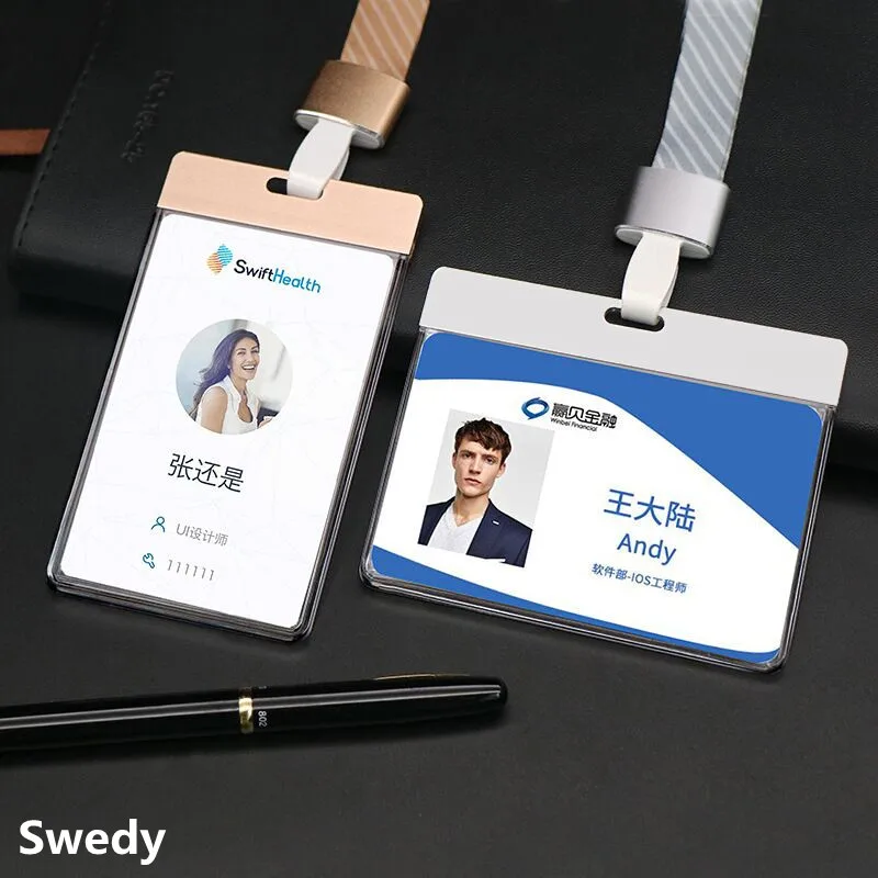 Clear Acrylic ID Badge Card Holder With Metal Clip Lanyard Waterproof School Office Name Badge Holder Tags
Clear Acrylic ID Badge Card Holder With Metal Clip Lanyard Waterproof School Office Name Badge Holder Tags