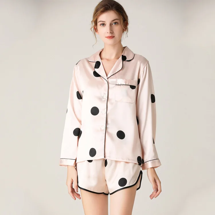 Casual Women Sleepwear Pajamas Set Satin Silky 2PCS Pijamas Nightwear 2021 Summer New Shirt&Shorts Pyjamas Soft Home Clothes
Casual Women Sleepwear Pajamas Set Satin Silky 2PCS Pijamas Nightwear 2021 Summer New Shirt&Shorts Pyjamas Soft Home Clothes