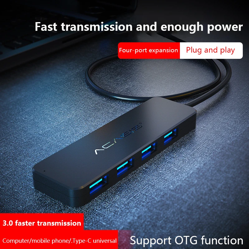 USB3.0 2.0 splitter HUB 3.0 USB 4-port hub one for four USB3.0 expansion Exhibition dock
USB3.0 2.0 splitter HUB 3.0 USB 4-port hub one for four USB3.0 expansion Exhibition dock