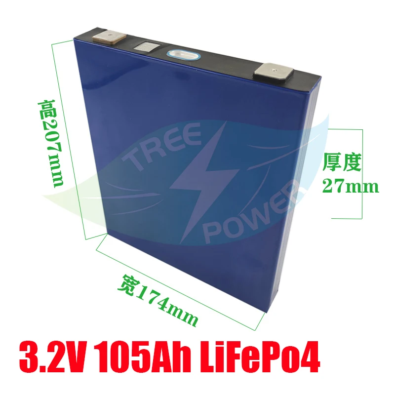 3.2V 100AH 105AH Lithium iron phosphate large monomone power lithium battery cell electric car battery
3.2V 100AH 105AH Lithium iron phosphate large monomone power lithium battery cell electric car battery