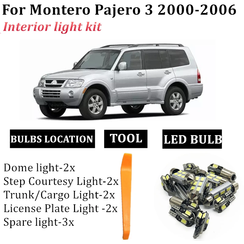 Комплект светодиодсветильник ламсветильник 8x для салона Mitsubishi Montero Pajero 3 V60 V73 V75 V77 2000-2006
Комплект светодиодсветильник ламсветильник 8x для салона Mitsubishi Montero Pajero 3 V60 V73 V75 V77 2000-2006