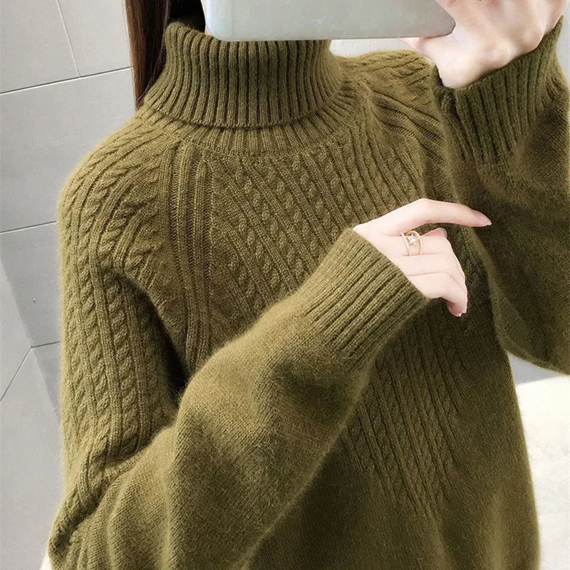 2021 New Cashmere Sweater Women Turtleneck Pullovers Solid Base Knitted Sweater Autumn Winter Thermal Underwear KW1168
2021 New Cashmere Sweater Women Turtleneck Pullovers Solid Base Knitted Sweater Autumn Winter Thermal Underwear KW1168