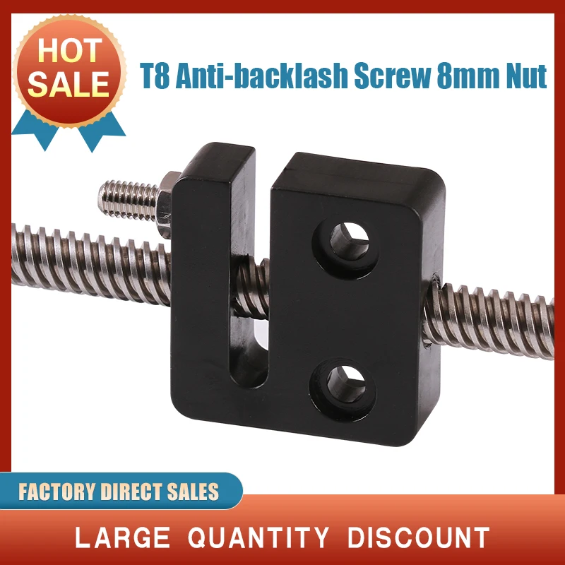 Type Block Nut anti-backlash T Opensource Type Anti-backlash T8 Screw 8mm Nut Block Pitch 2mm Lead 2mm/4mm/8mm POM Square T8 Nut
Type Block Nut anti-backlash T Opensource Type Anti-backlash T8 Screw 8mm Nut Block Pitch 2mm Lead 2mm/4mm/8mm POM Square T8 Nut