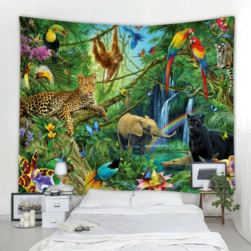 Nordic Tropical Rainforest Forest Animal Tapestry Bohemian Mandala Decoration Tapestry Bedroom Wall Tapestry
Nordic Tropical Rainforest Forest Animal Tapestry Bohemian Mandala Decoration Tapestry Bedroom Wall Tapestry