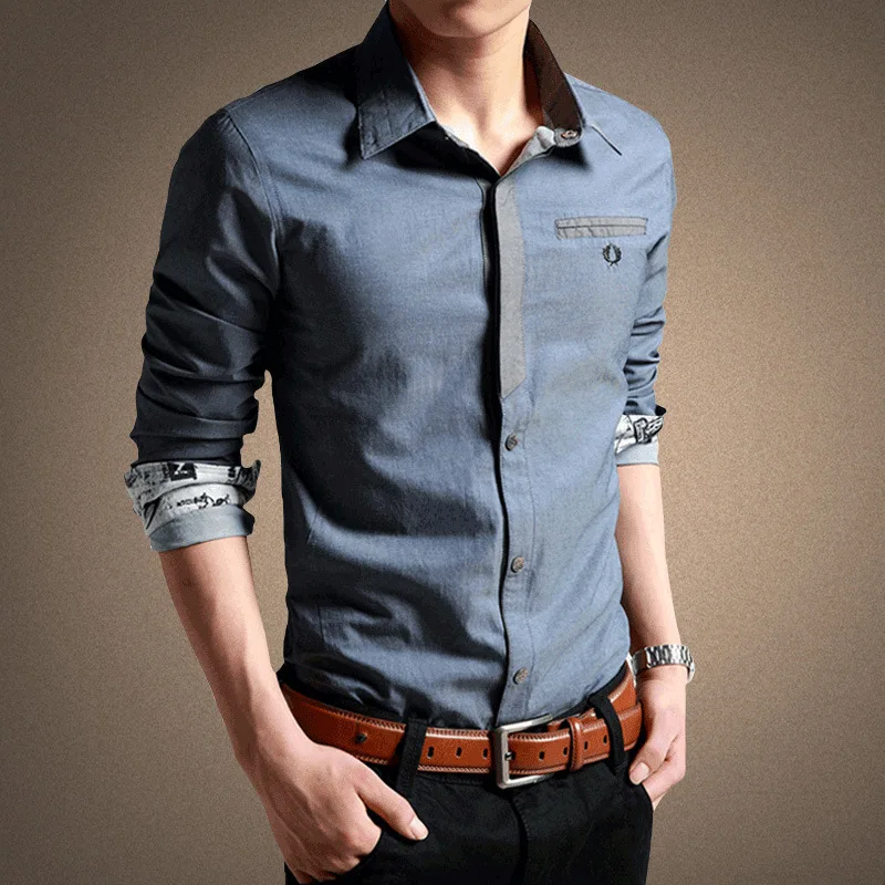 MRMT 2024 Brand New Long Sleeved Shirts Men's Shirts Solid Colors Imitation Cowboy Shirts for Male Tops Slim Fit Shirts
MRMT 2024 Brand New Long Sleeved Shirts Men's Shirts Solid Colors Imitation Cowboy Shirts for Male Tops Slim Fit Shirts