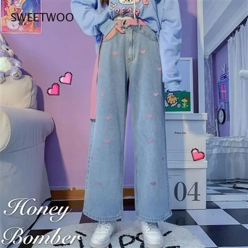 Vintage Woman Jeans Winter Fashion 2020 Embroidery Wide Leg Pants Loose Casual Sweatshirt High Waist Baggy Jeans Women
Vintage Woman Jeans Winter Fashion 2020 Embroidery Wide Leg Pants Loose Casual Sweatshirt High Waist Baggy Jeans Women