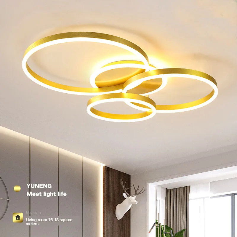 Modern gold acrylic RC led lights household round ring creative personalized living room bedroom aisle hotel cafe ceiling lamp
Modern gold acrylic RC led lights household round ring creative personalized living room bedroom aisle hotel cafe ceiling lamp