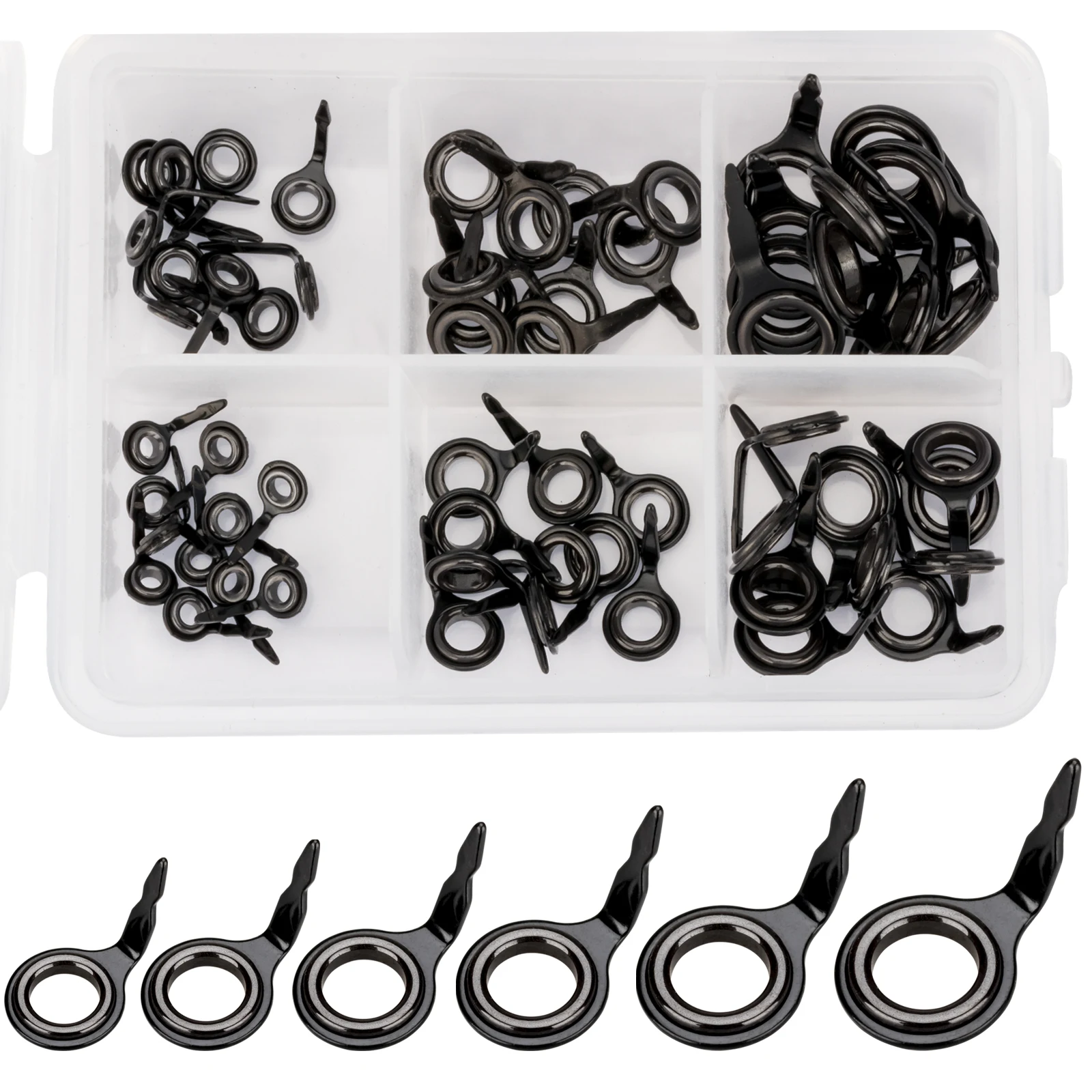 60pcs Fishing Rod Guides Repair Kit #4-#10 Ceramic Ring Casting Fishing Pole Guides Fishing Tackle Accessories
60pcs Fishing Rod Guides Repair Kit #4-#10 Ceramic Ring Casting Fishing Pole Guides Fishing Tackle Accessories